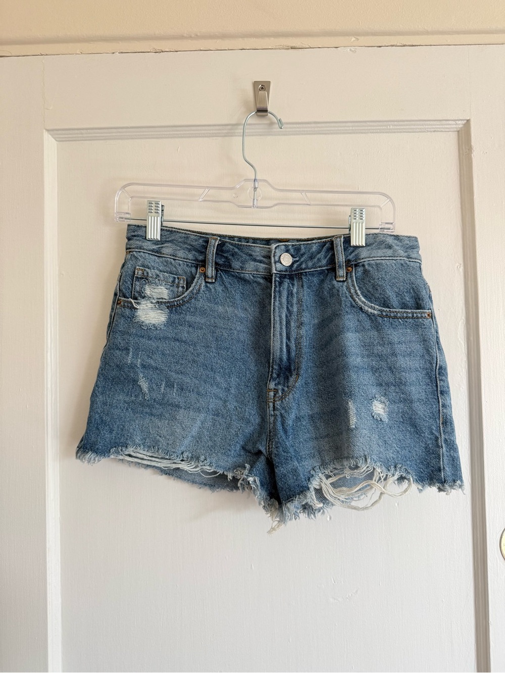PacSun Distressed Light Blue Denim Cutoff Shorts